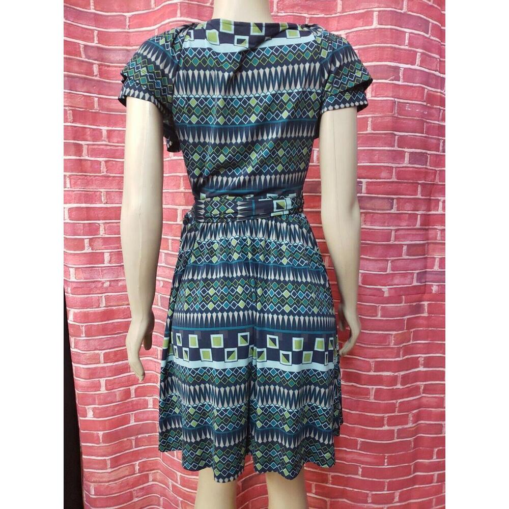 BCBGENERATION GREEN MULTICOLOR GEOMETRIC PATTERN … - image 4